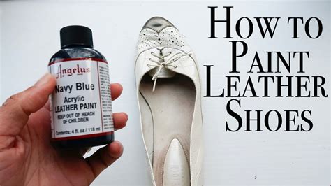 spray painting fake leather shoes